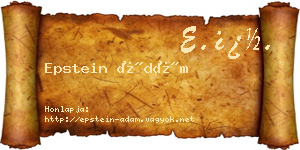 Epstein Ádám névjegykártya